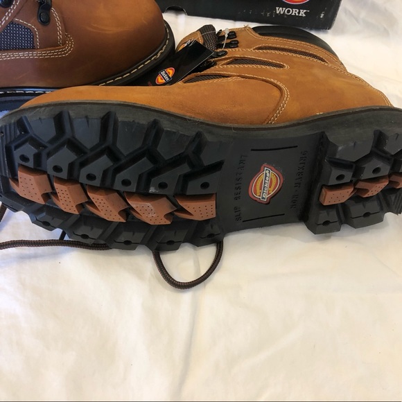 Men’s Dickies leather waterproof/steel-toed work boots (sz 9.5 U.S / 43.5 Euro) - Picture 3 of 5